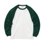 32445.6オンス　ラグランロングスリーブTシャツ(1.6インチリブ)　5048-01