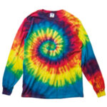 3304タイダイ レインボー&スパイダーロングスリーブTシャツ TD2000